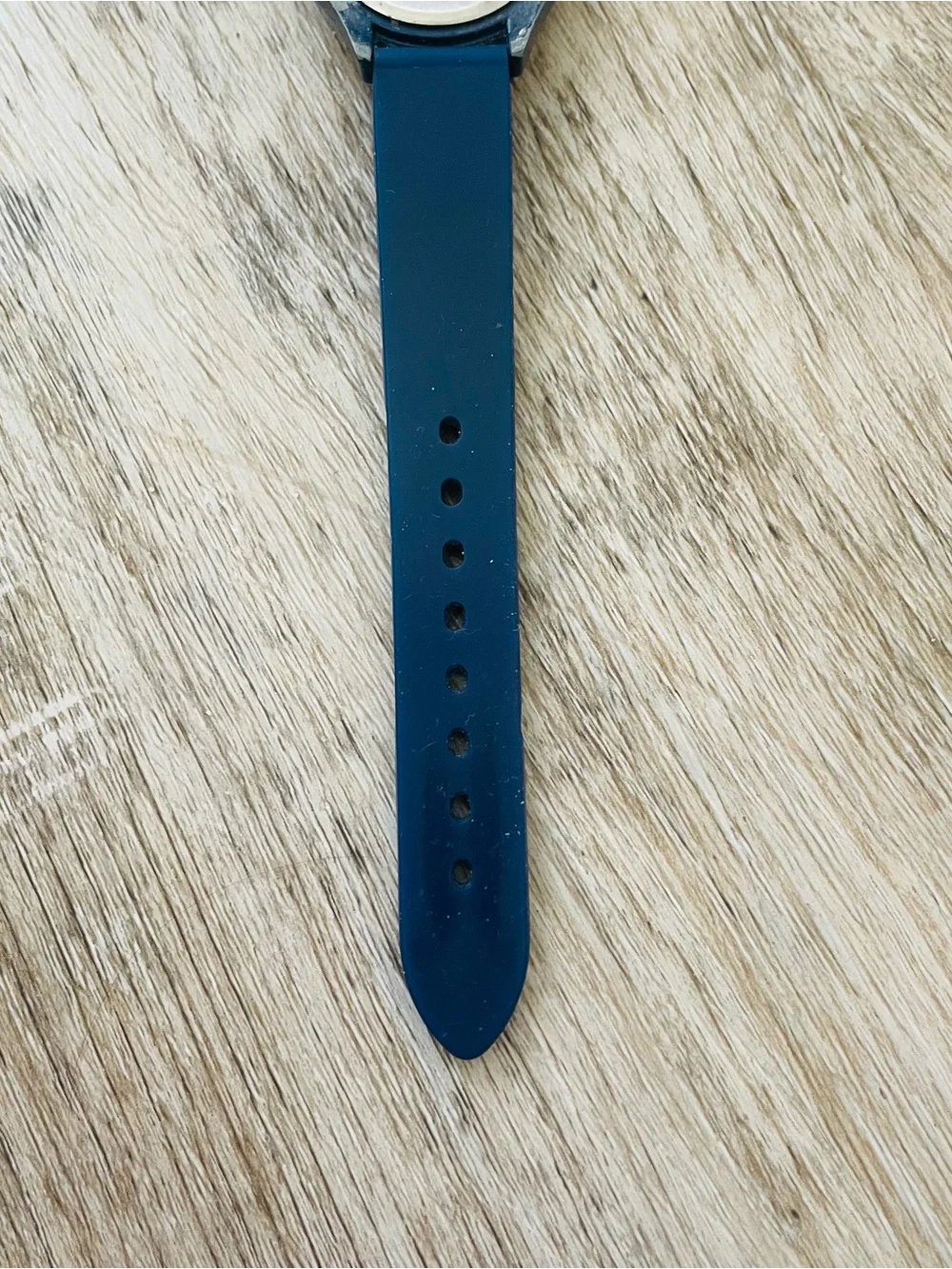 Blue Women's Silicone Watch with Crystal Bezel